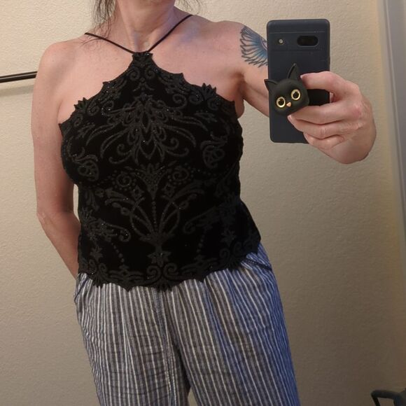 NIKI by Niki Livas Velvet Beaded Top - Picture 7 of 9